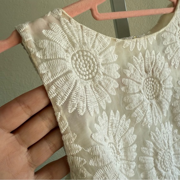 Banana Republic Ivory Lace Dress Size 10 Tall Bridal Shower Graduation Classy - Picture 12 of 13